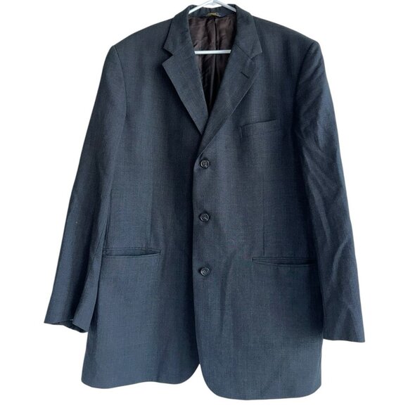 Brooks Brothers Brooksease 100% Wool Blazer Sz 42L Dark Charcoal Gray - Picture 1 of 7